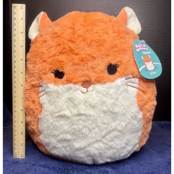 Fuzz-A-Mallows Erica Hamster Plush Orange & White Squishmallows - Picture 2 of 6